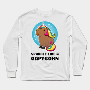 Sparkle like a capycorn Capybara Unicorn Long Sleeve T-Shirt